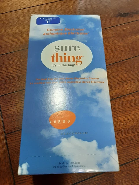NEW 20 ELECTROLUX STYLE U  "sure thing"  AERUS 4 PLY FILTER VACUUM Bags Open BOX