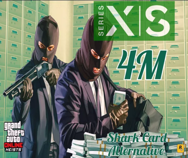 GTA 5 V ONLINE SHARK CASH CARD (Xbox) $4,000,000 GTA MONEY *Read Description*