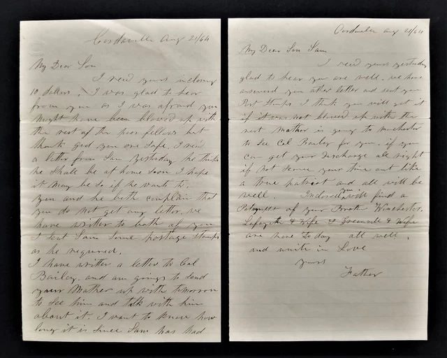 1864 antique 2pc lot CIVIL WAR LETTERS seeking discharge friends army navy 1864 antique 2pc lot CIVIL WAR LETTERS seeking discharge friends army navy