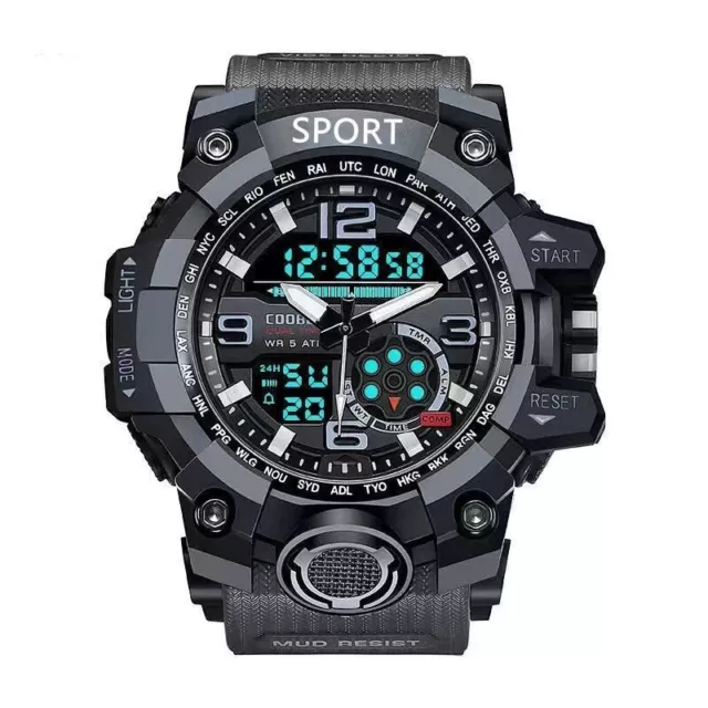 SMAEL Mens SHOCK-PROOF Watch Sport Military Analog Quartz Digital Wrist Watches