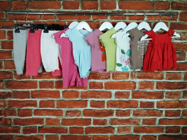 Baby Girls Bundle Age 6-9 Months Gap M&S Next Etc Tee Romper Dress Anglaise 74Cm