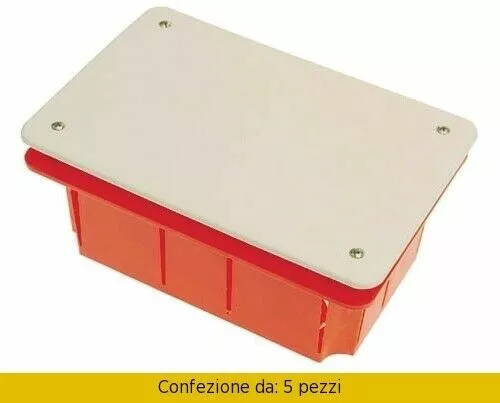 ELETTROCANALI EC350C7 Cassette Dérivation Encastré IP40 MM 294x152x70 5 Pièces