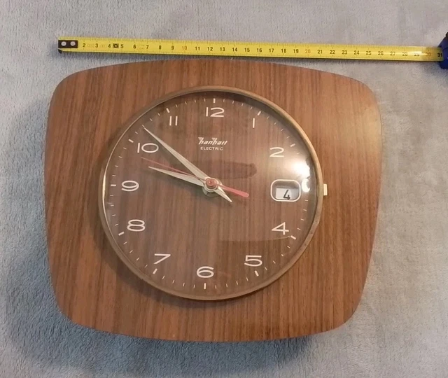 Horloge Vintage Flash à Lamelle - Cadran Marron Avec Date Sautante - Style Guichet Rétro