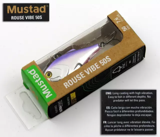 Mustad Rouse Vibe 50 S Lipless CPB-1  Chrome Purple back 5 cm 7,6 grs