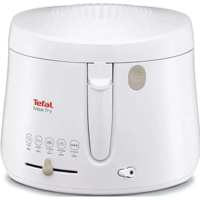 Tefal FF1000 MAXIFRY Weiss Fritteuse wärmeisoliertes Gehäuse Metall-Dauerfilt