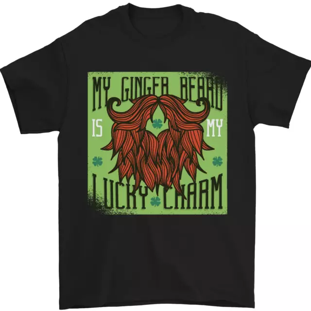 St Patricks Day Ginger Beard Lucky Charm Mens T-Shirt 100% Cotton