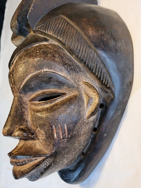 Wood Bamoun AFRICAN BENIN Antique Mask Nigeria