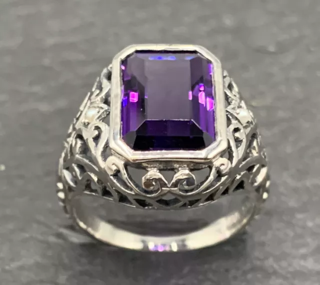 Amethyst Ring   925er Silber  Gr. 51
