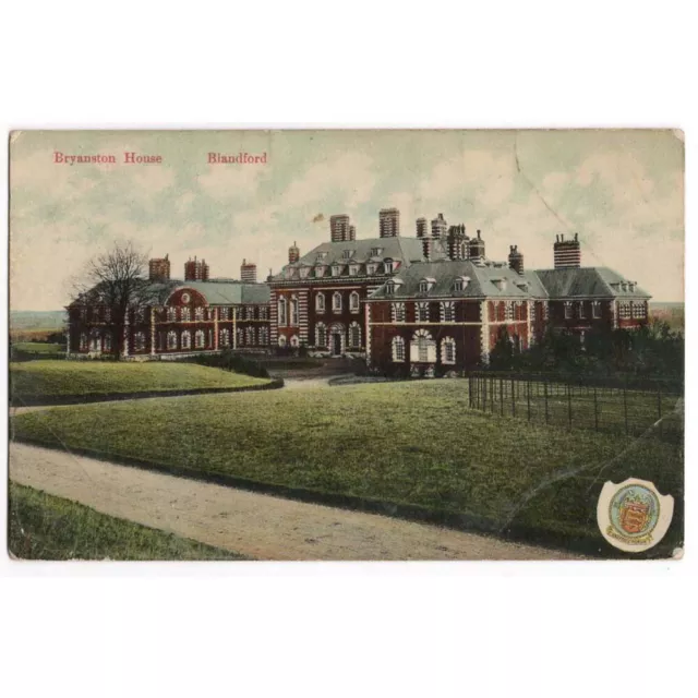 BRYANSTON HOUSE Blandford Dorset Postcard, Unposted