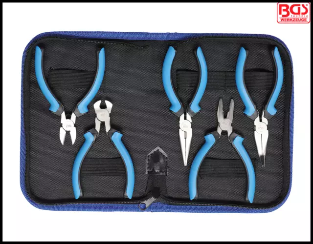 BGS - Mini Plier Plyer & Cutter Set - 5 Pcs - Professional Range - 463