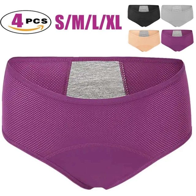 4 Mutandine Assorbenti Anti-perdite Per Ciclo Mestruale – Donna, Slip In Nylon, Set