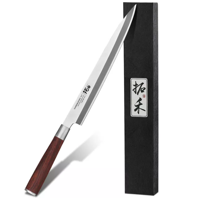 TURWHO 24cm Sashimi Knife Yanagiba Kitchen Fish Sushi Salmon Slicing Chef Knife