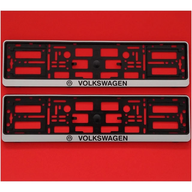thumbnail image 2 of 2 X Audi VW ABT Tuning Style Number Plate Holder Surround Frame Trim – Black Plastic – Germany 2 of 5