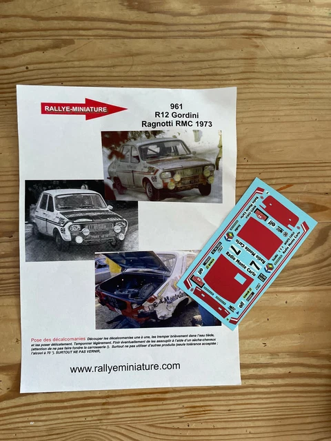 DECALS 1/12 REF 4319 ALPINE RENAULT A110 THERIER ACROPOLIS RALLY 1970 RALLYE