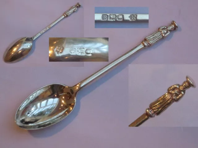 English Sterling Silver Victorian Seal End Apostle Spoon Josiah Williams