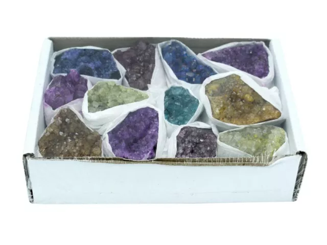 Caja De Amatista Druze Tintado Piedras