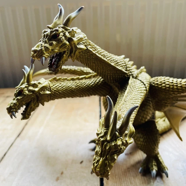 COLLECTABLE KING GHIDORAH Action Figure VGC Bandai 2001 H-20cm L-40cm ...