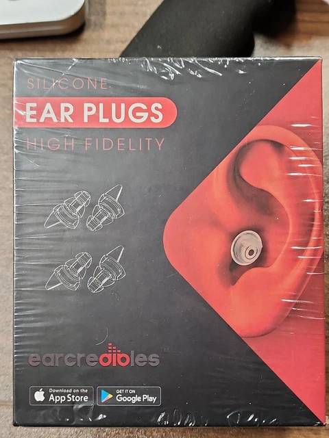 earcredibles Silicone Ear Plugs High Fidelity 19 Decibel Noise Reduction