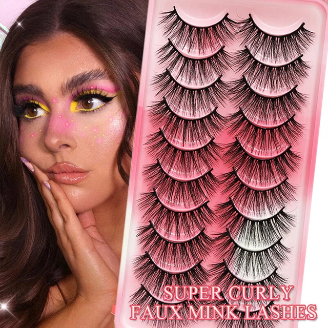 5/10 Paar 3D Nerz Wimpern Dramatisch Künstliche Wimpern Natürl ♯