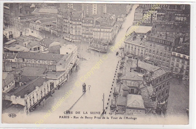 CPA 75012 Paris Raw's La Seine 1910 Street Bercy Edit Eld