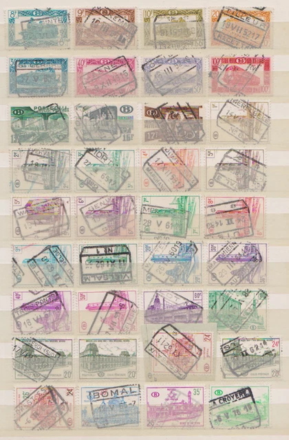 Eisenbahnpaketpost Belgien /Collection Timbres Belgique  Colis Postaux 2scans