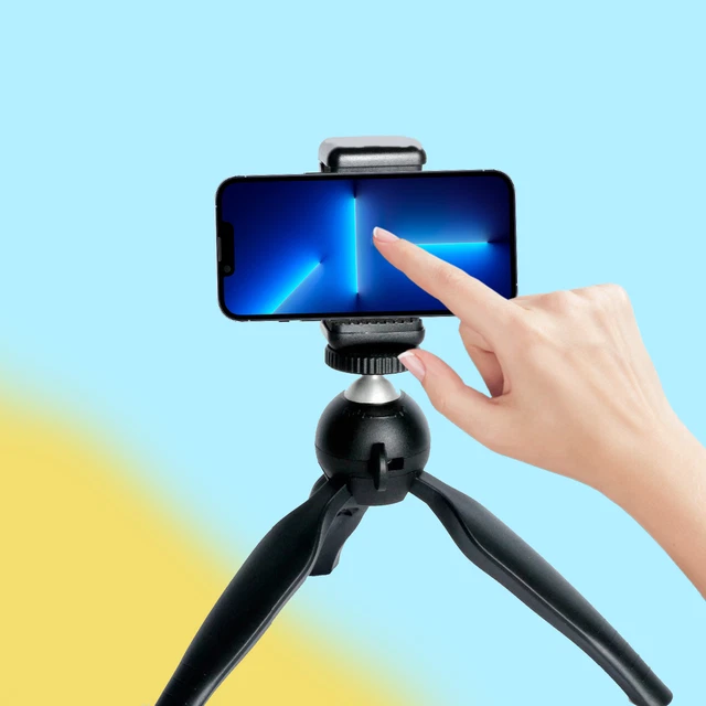 Trípode ajustable 360 grados con soporte de abrazadera de teléfono réflex digital réflex digital