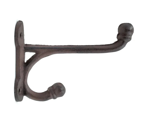 Cast Iron Harness Coat Tack Hooks Garage Barn Shed Closet Wall Mount Set of 6 2
