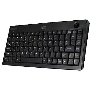 Adesso WKB-3100UB Wireless Mini Trackball Keyboard - Black