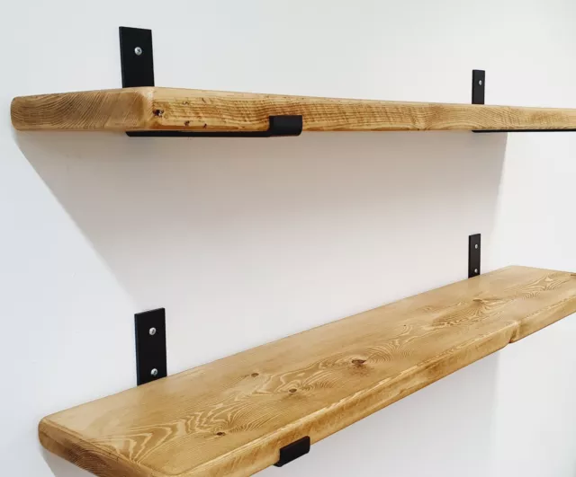 Solid Wood Scaffold Board Shelf Any Size Industrial Rustic Shelves No Brackets