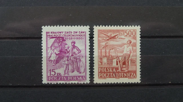 Polen 1950 / Kat. Fischer Nr. 509 + 510  Postfrisch / MNH (**)