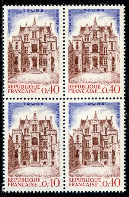 Stamp / Timbre De France Neuf Bloc De 4 // N° 1525 ** Tours