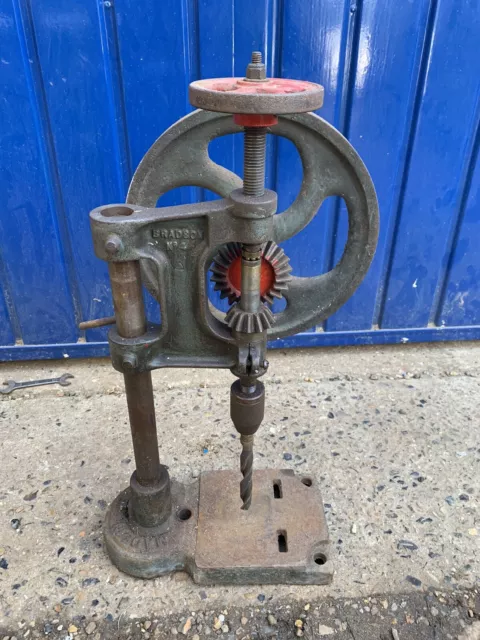 vintage bradson hand cranked pilar drill
