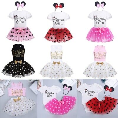 Bbay Girls Kids 1st Birthday Party Princess Outfit Bow Tutu Skirt Dress Clothes