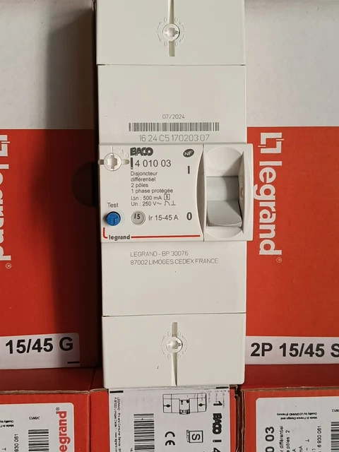 Disjoncteur Différentiel Legrand Dx3 25a Courbe C 300ma 2 Poles Type Hpi Vis Vis 92426313
