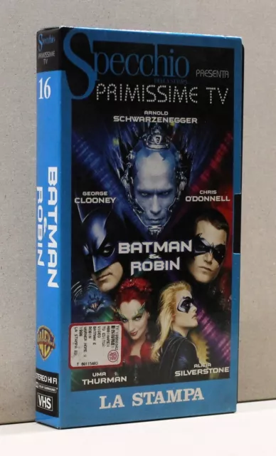 BATMAN & ROBIN [vhs, specchio presenta primissime tv, la stampa]