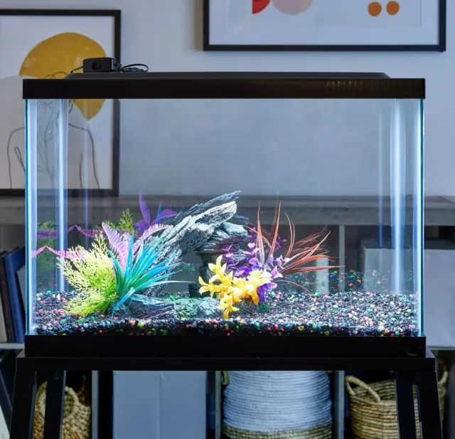 20 Gallon Fish Tank Hood with Long-life Natural Glow LED Light for Home, Office