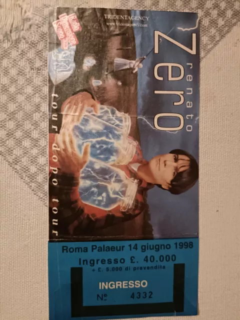 Renato Zero Lotto 4 Biglietti Concerto