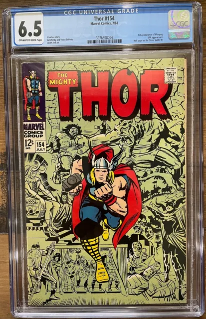 Mighty Thor v1 #154 Jul 1968 1st app. Mangog Stan Lee CGC 6.5