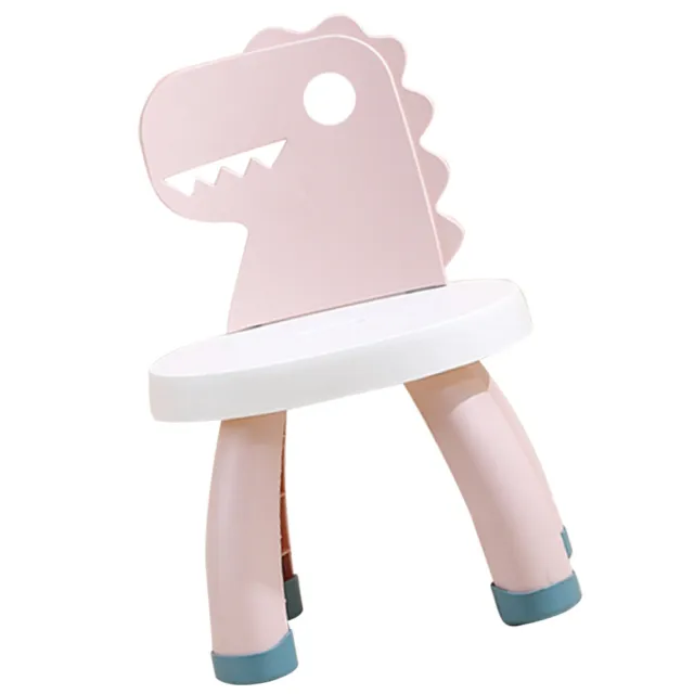 Silla para niños pequeños de plástico niños dibujos animados dinosaurio silla de actividad ligera
