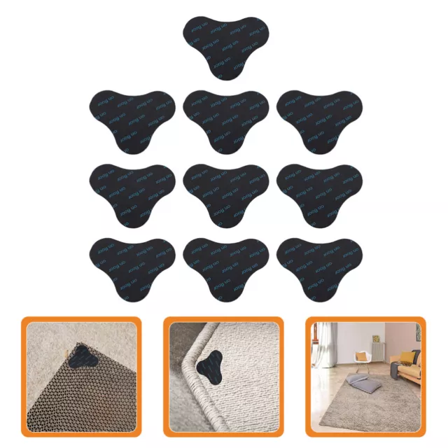 10 Pcs Pu Non-slip Stickers Double Sided Sticky Tape Carpet Gripper Adhesive