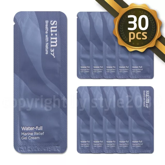 SU:M37 Water-full Marine Relief Gel Cream 1ml x 30pcs (30ml) SUM37 Newest