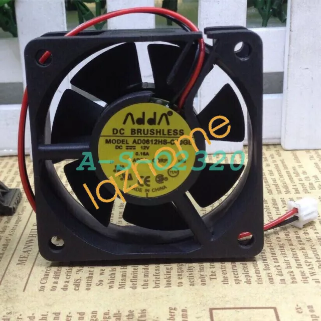 ADDA AD0612HS-C70GL 12V 0.16A 6cm 6020 2 wire cooling fan free shipping