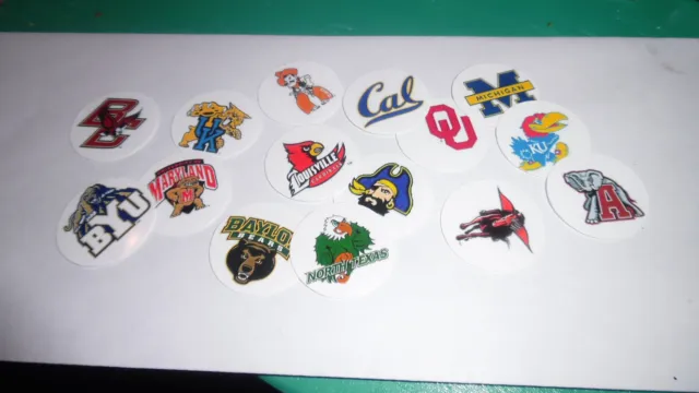Pre Cut One Inch Bottle Cap Images College Football Mix Free Ship