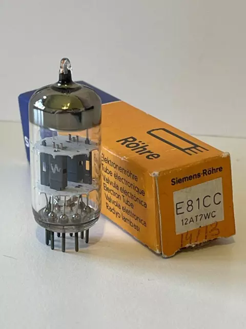 E81CC 12AT7WC ECC801S 6201 Tube Valvola Siemens NOS NIB