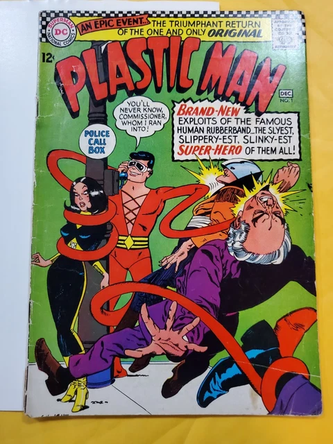 Plastic Man #1 DC 1966 (Good-) Silver Age  series begins.