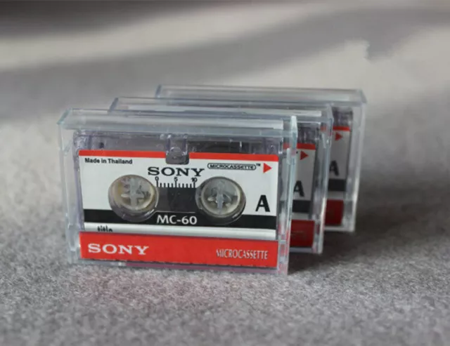 3 pcs Tapes For Sony MC-60 MC60 Microcassette Blank Cassette Tape Disc 60 min