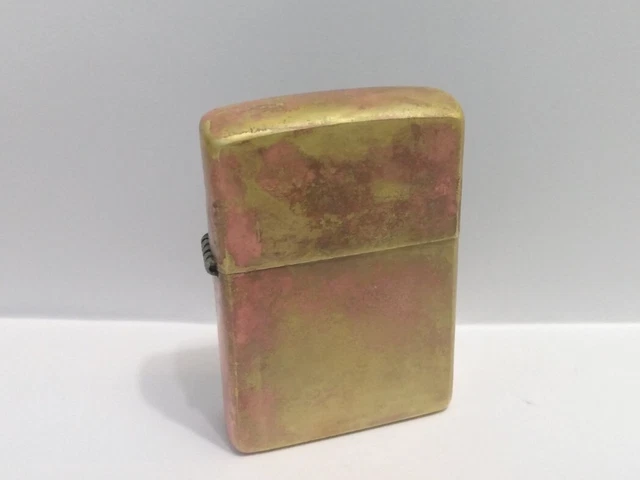 Zippo 2009 Brass Raw Weathered Case No Insert No Box Read