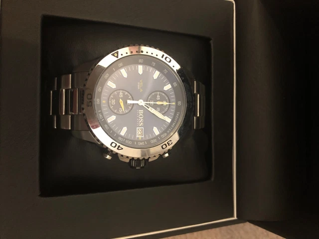 STAUER BLUE STONE Stainless Steel Chronograph Watch for Men £89.99