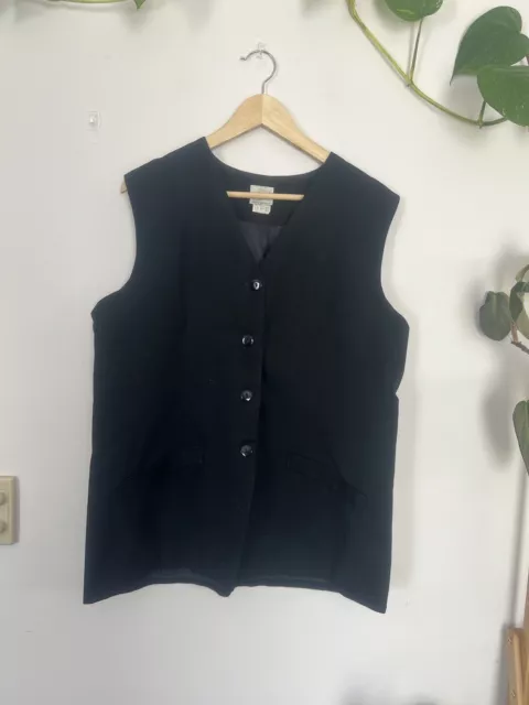 Black Vintage Cliques Vest - Size 18 Australian Made Plus