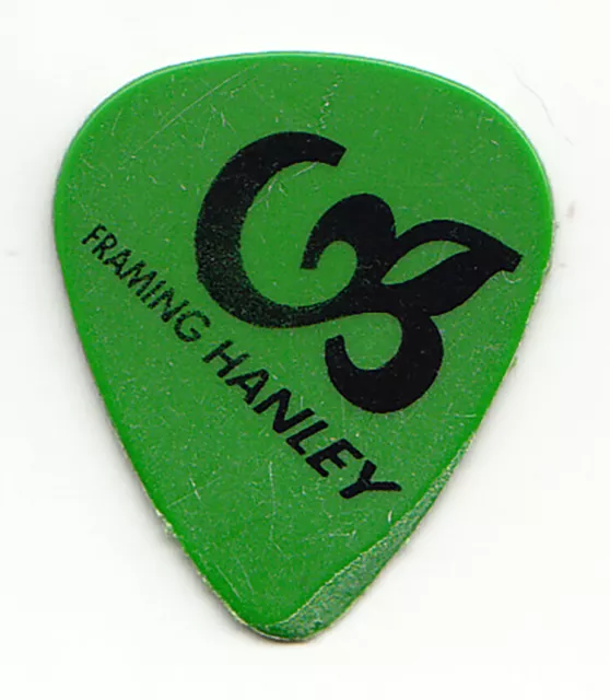 Framing Hanley Ryan Belcher Concert-Used Green Tour Guitar Pick